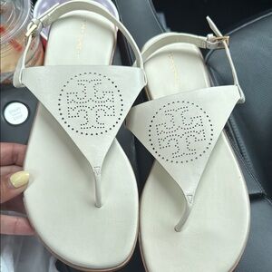 Tory Burch Cream Sandals